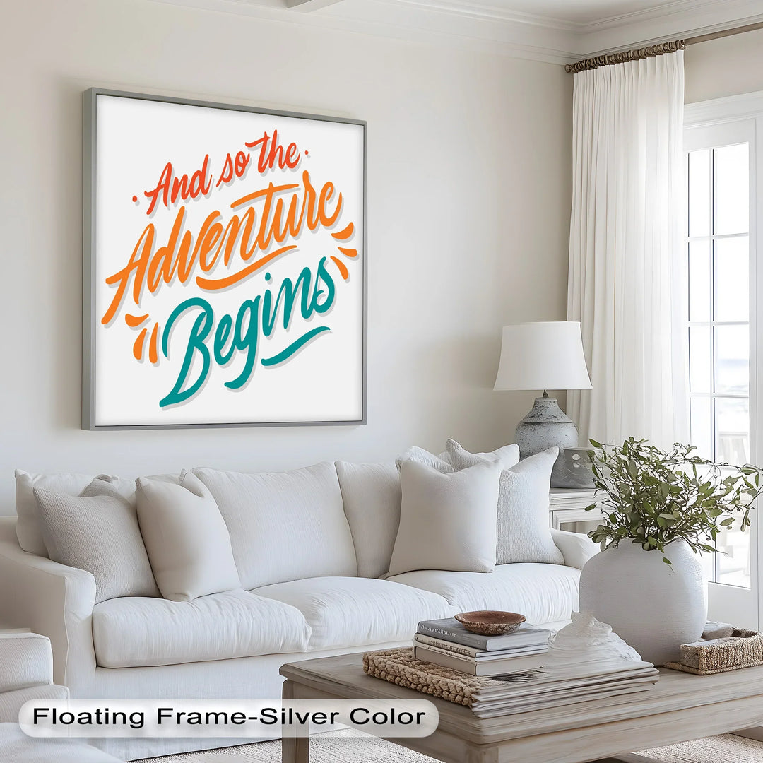 And So the Adventure Begins – Colorful Motivational Oil Painting - MyPhotoStation