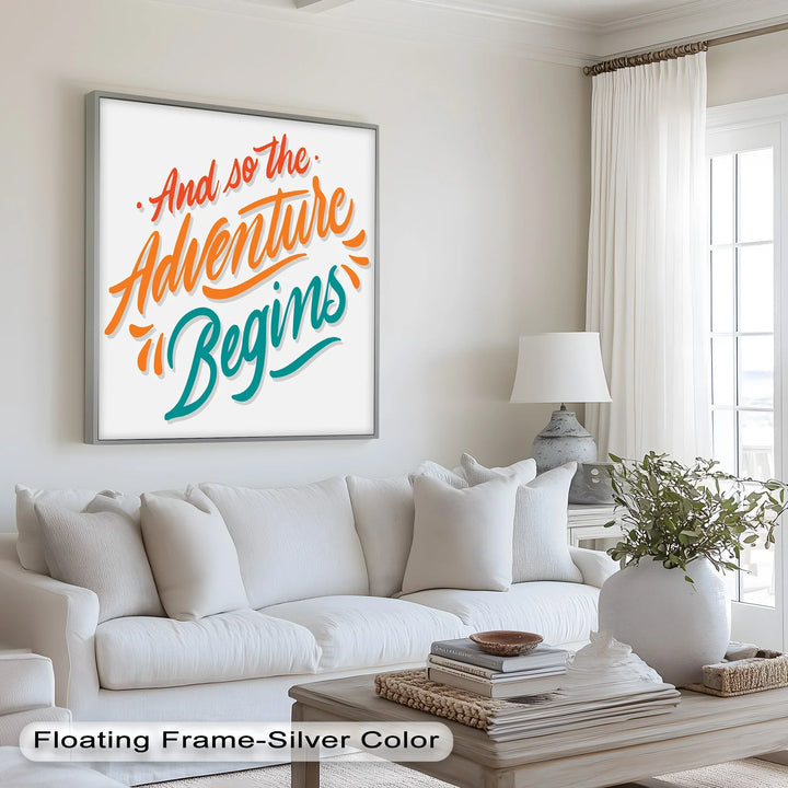 And So the Adventure Begins – Colorful Motivational Oil Painting - MyPhotoStation