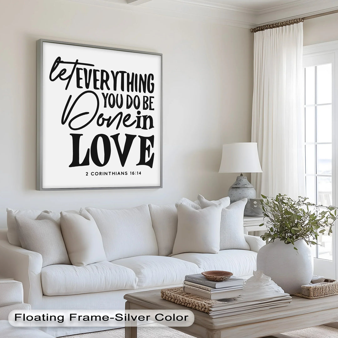 Let Everything Be Done in Love – Scripture Oil Painting - MyPhotoStation