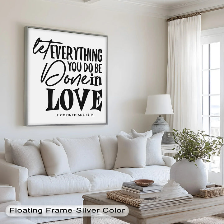 Let Everything Be Done in Love – Scripture Oil Painting - MyPhotoStation