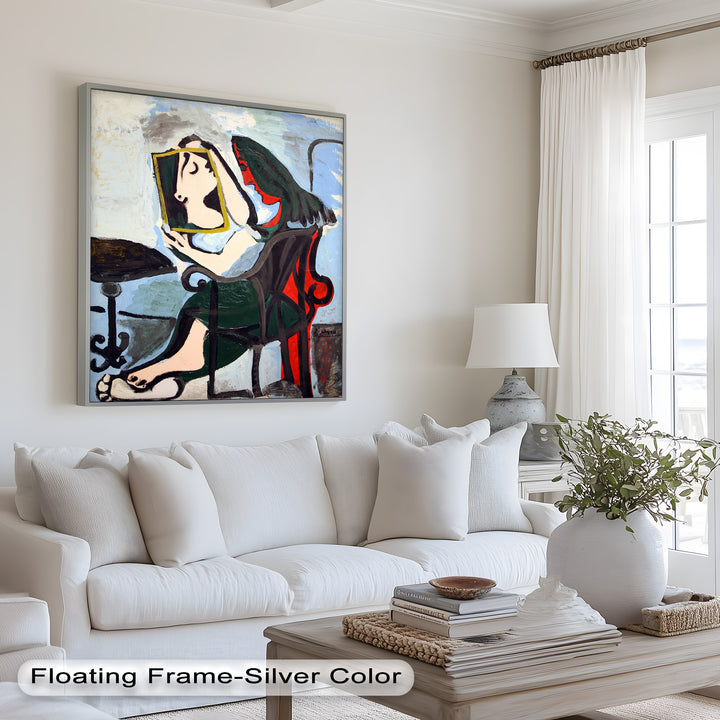 Reflexionen im Rahmen – Kubistisches Spiegelporträt Picasso Ölgemälde