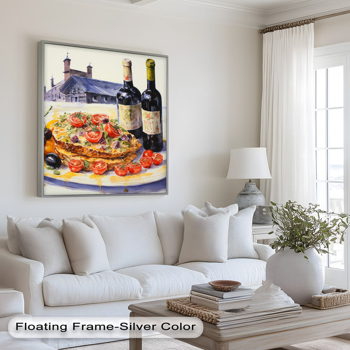 Tuscan Table – Rustic Lasagna and Wine Still Life Food Painting