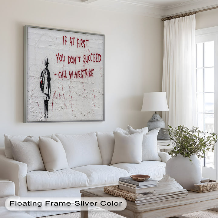 Call an Airstrike – Provocative Banksy Oil Painting