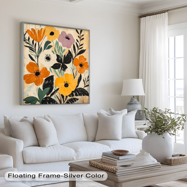 Harvest Blooms – Rustikales Boho-Ölgemälde