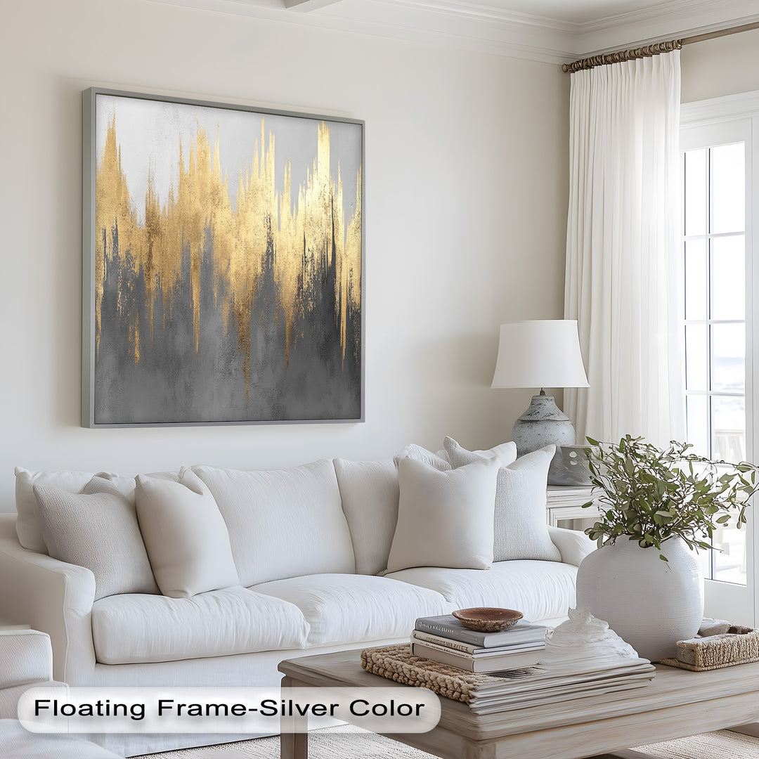 Golden Lighting – Modern Abstract Oil Painting