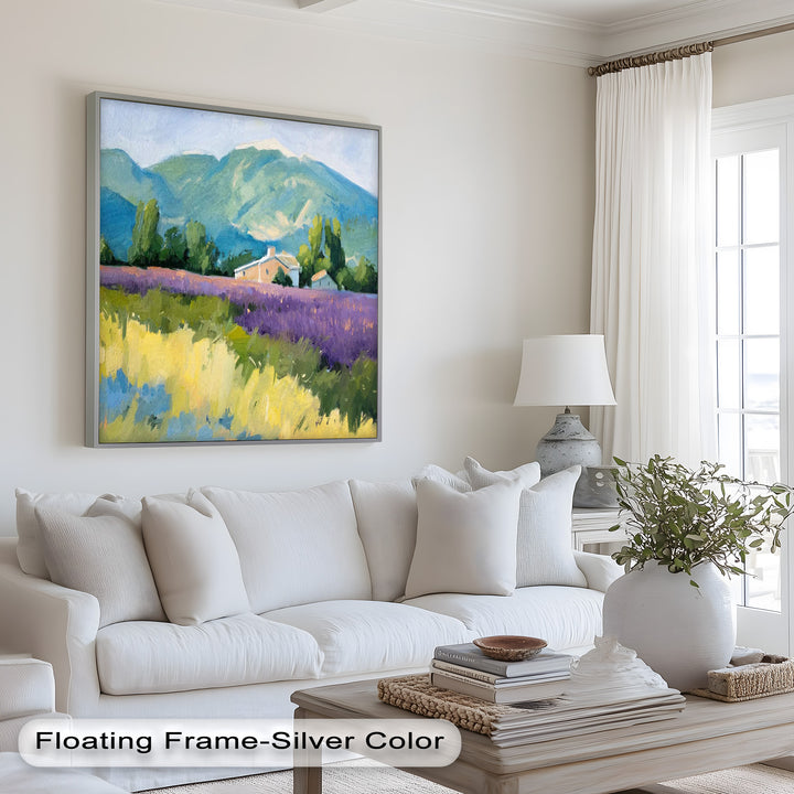 Lavender Fields in Provence – Impressionist Landscape Oil Painting
