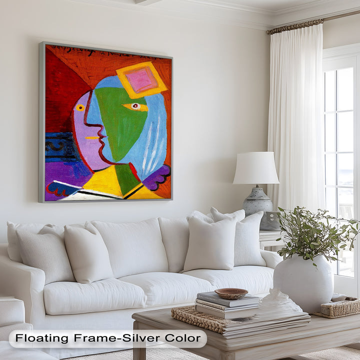 Vibrant Duality – Picasso-Inspired Abstract Oil Painting