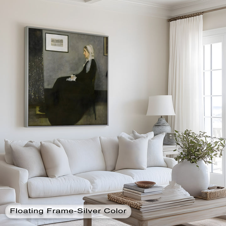 A Quiet Devotion – Seated Woman in Black Historic Oil Painting