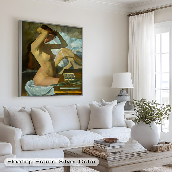 Muted Reverie – Figurative Nude Oil Painting in Earth Tones