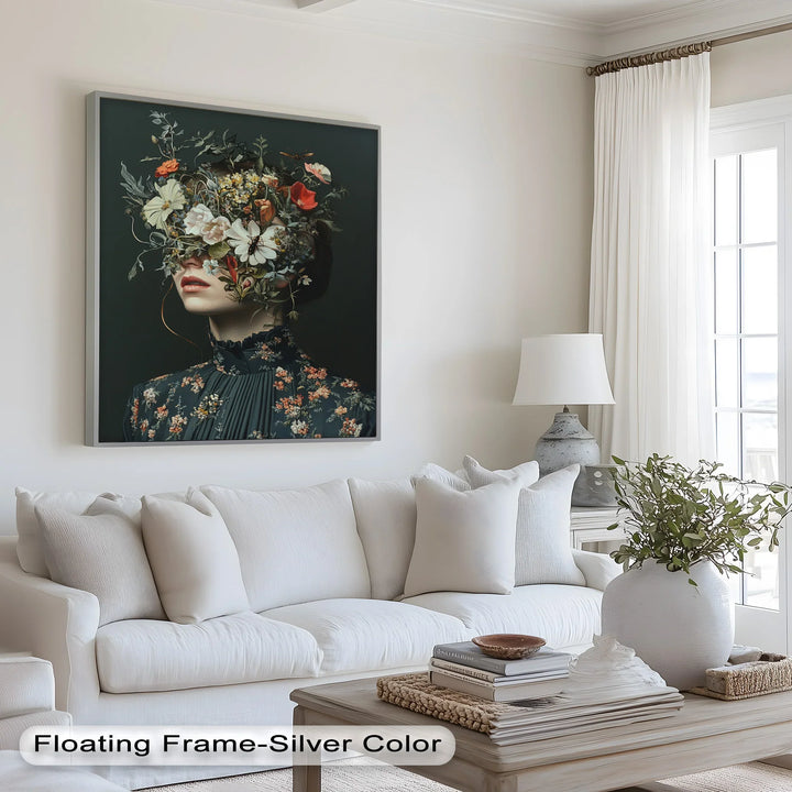 Floral Reverie – Surreal Botanical Portrait Oil Painting - MyPhotoStation
