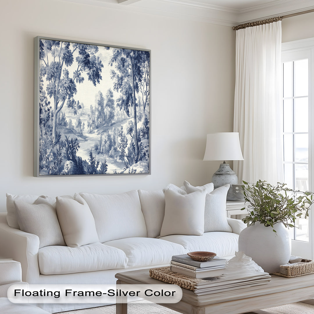 Monochrome Forest Wall Art – Classic Landscape Oil Painting