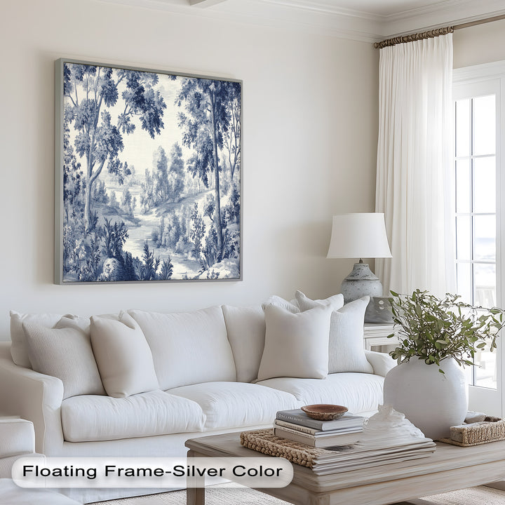 Monochrome Forest Wall Art – Classic Landscape Oil Painting