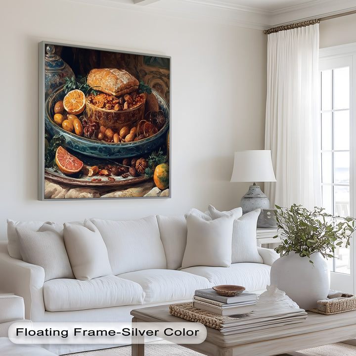 Golden Harvest Table – Ornamentales Festmahl Stillleben Essen Malerei