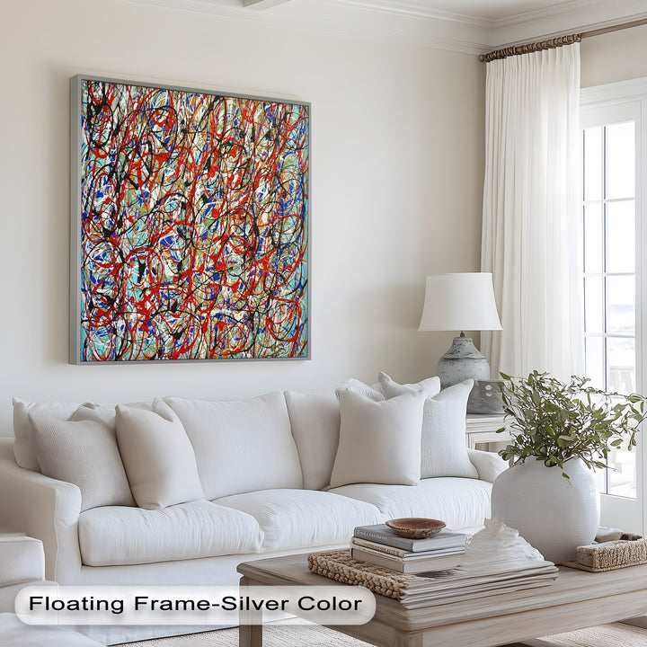 Energetic Abstract Expressionist Wall Art – Modern Oil Painting