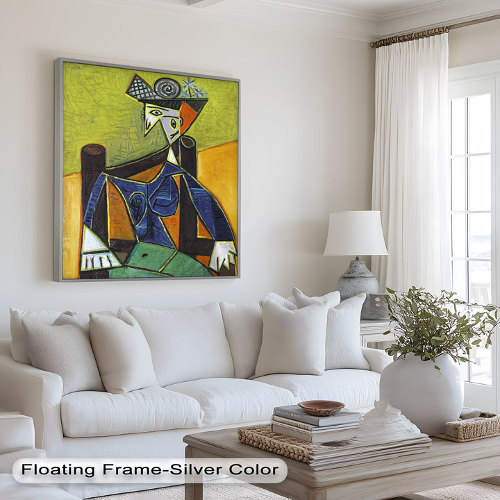Woman in a Spiral Hat – Picasso-Style Cubist Oil Painting