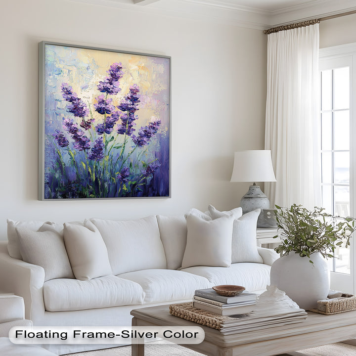Impressionist Lavender Stalks - Flower Oil Painting