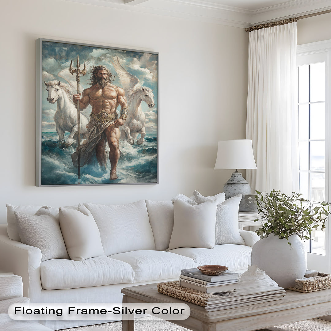 Lord of the Waves – Mythic Sea God Oil Painting