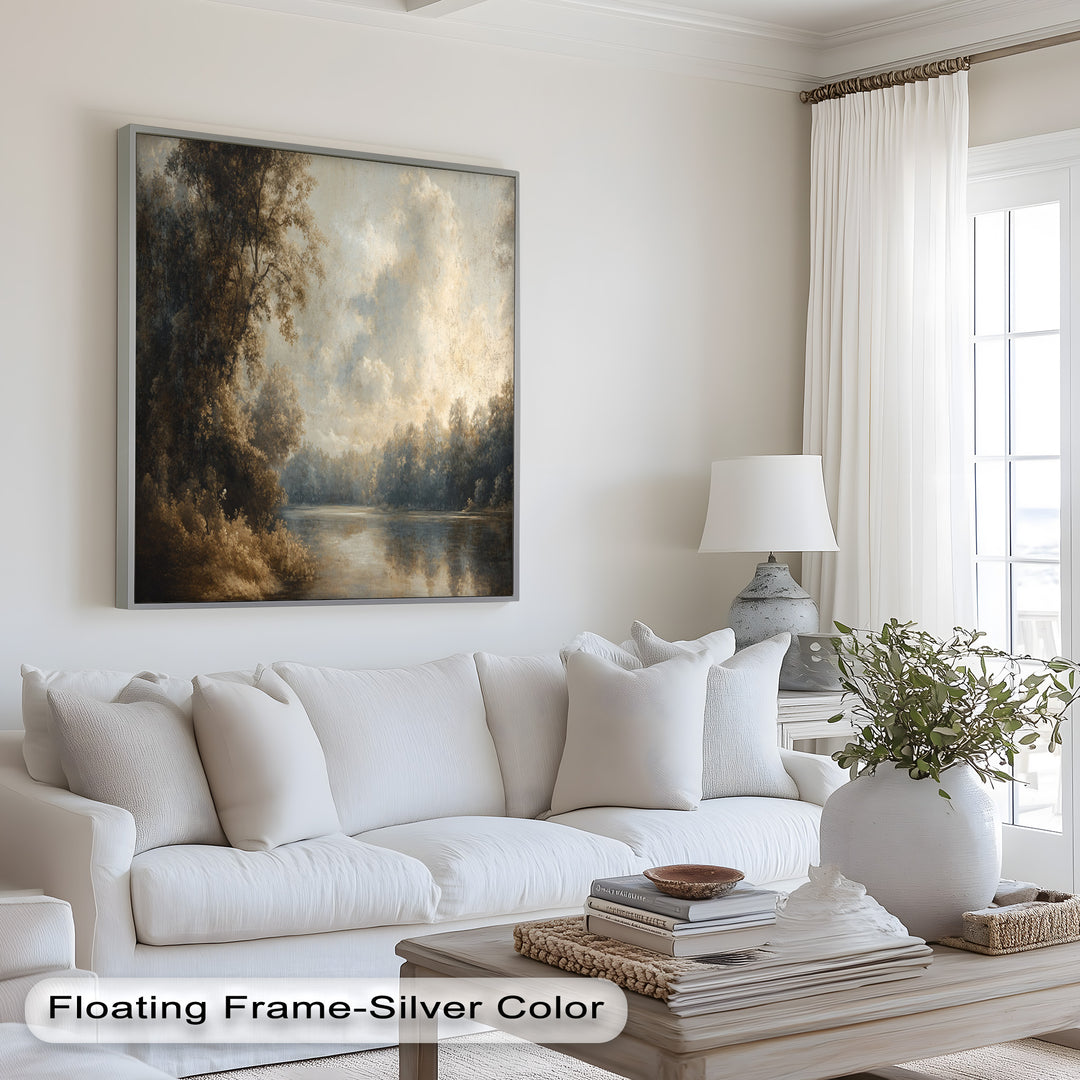 Forest Lake Wall Art – Nature Oil Painting