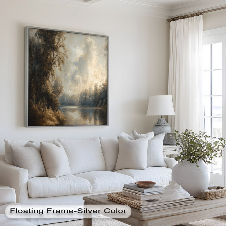 Forest Lake Wall Art – Nature Oil Painting