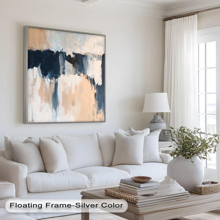 Desert Horizon – Minimalist Abstract Oil Painting