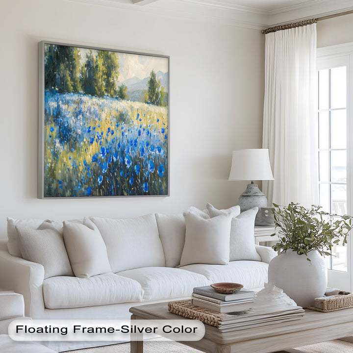 Nature's Harmony: Sea & Bloom – Captivating Oil Painting
