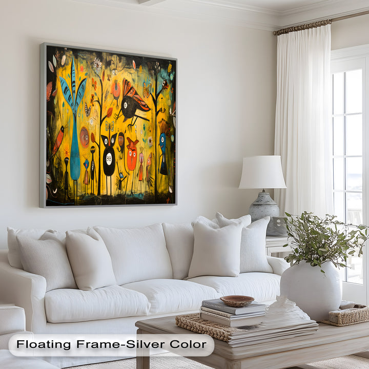 Whimsy in the Wild – Surreal Forest Creature Picasso Oil Painting