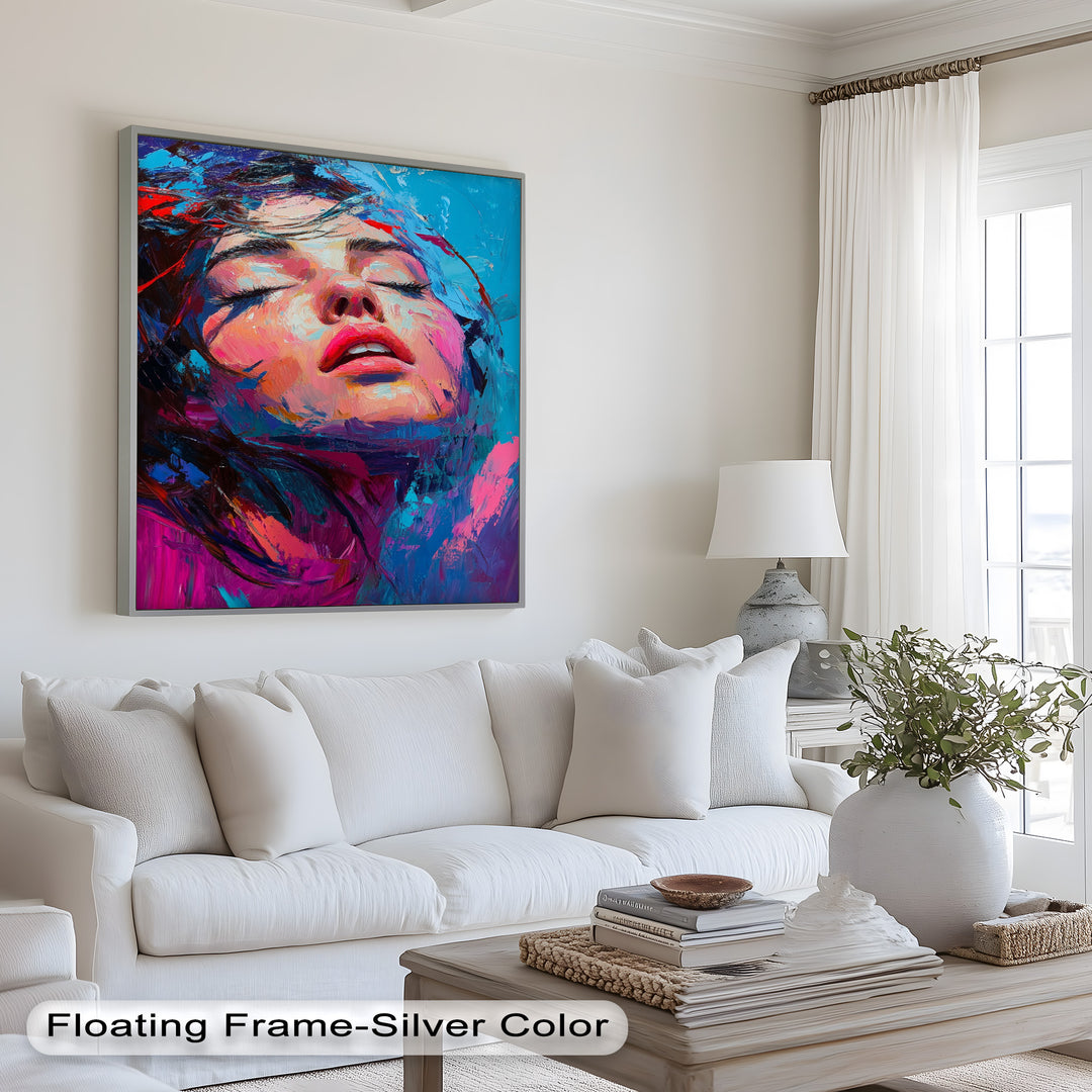 Ecstasy in Color – Vibrant Expressionist Portrait Oil Painting