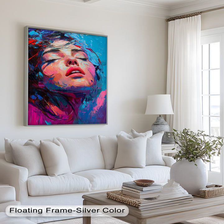 Ecstasy in Color – Vibrant Expressionist Portrait Oil Painting