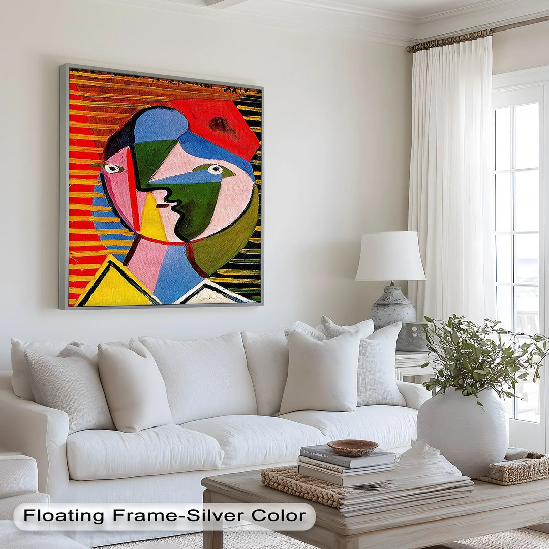 Split Gaze – Colorful Abstract Portrait Picasso Oil Painting - MyPhotoStation