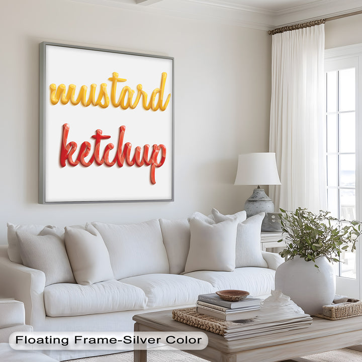 Mustard & Ketchup – Typography Oil Painting