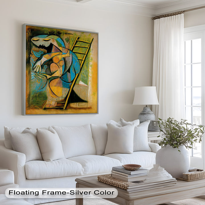 The Nesting Spirit – Cubist Mother and Bird Picasso Oil Painting