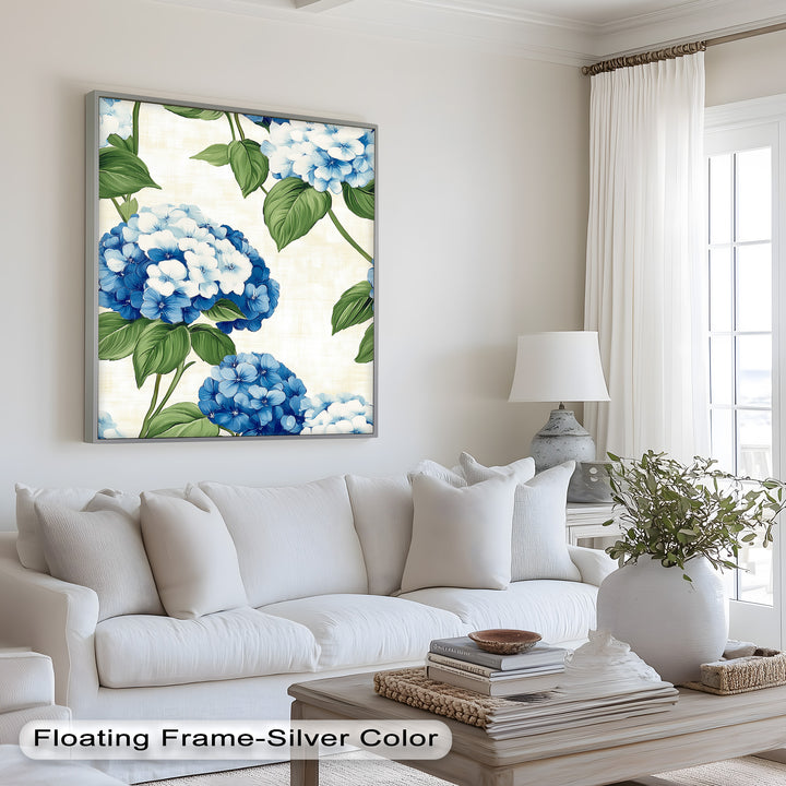Blue and White Blooming - Flower Oil Painting