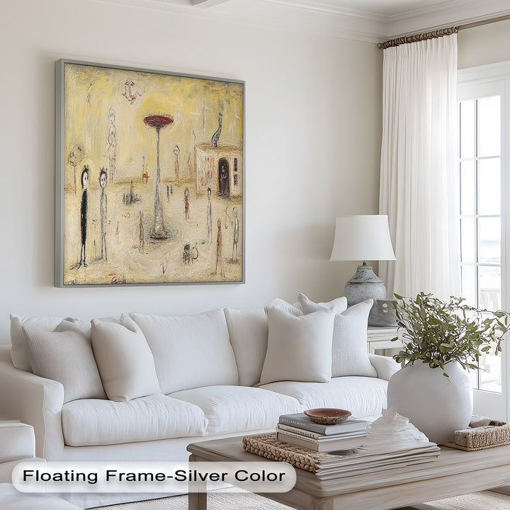 Whispers of the Playground – Dreamlike Surrealist Oil Painting