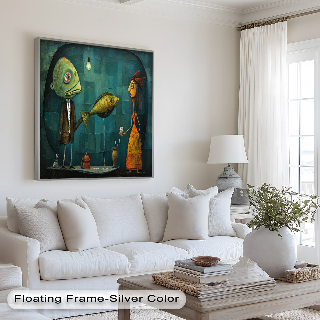 The Offering – Surreal Tea Exchange Picasso Oil Painting