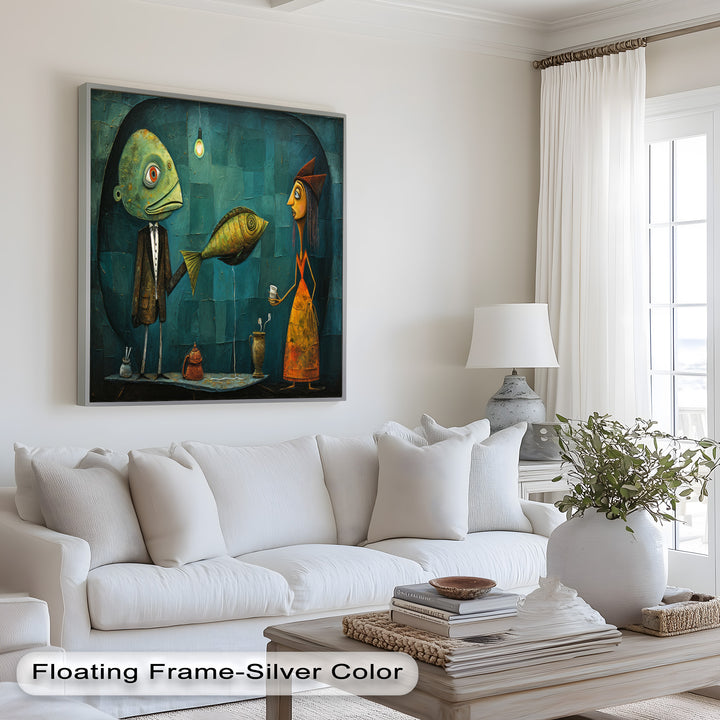 The Offering – Surreal Tea Exchange Picasso Oil Painting