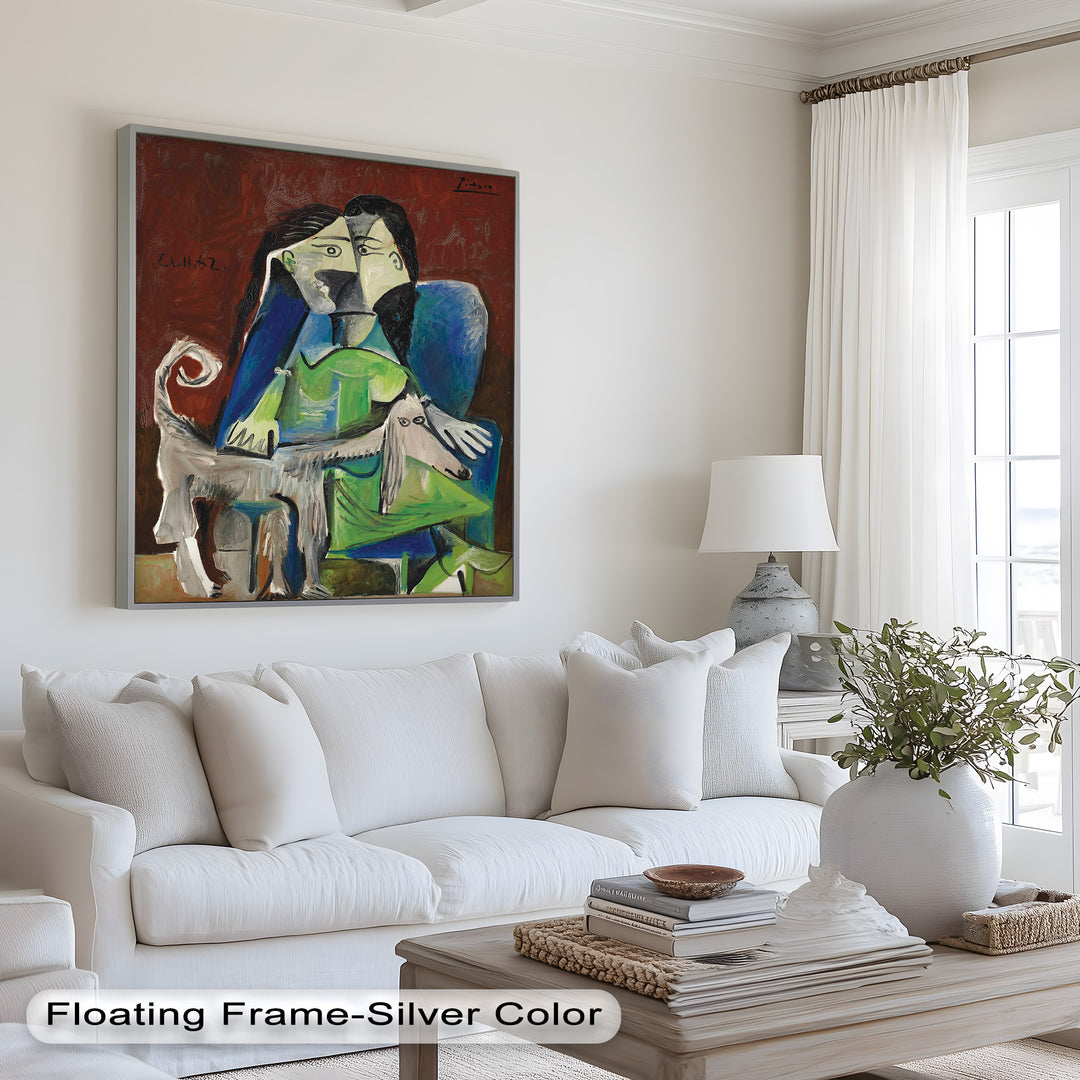 Woman with Afghan Hound – Picasso Oil Painting