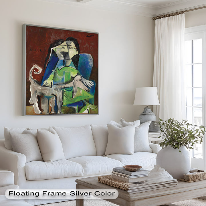 Woman with Afghan Hound – Picasso Oil Painting