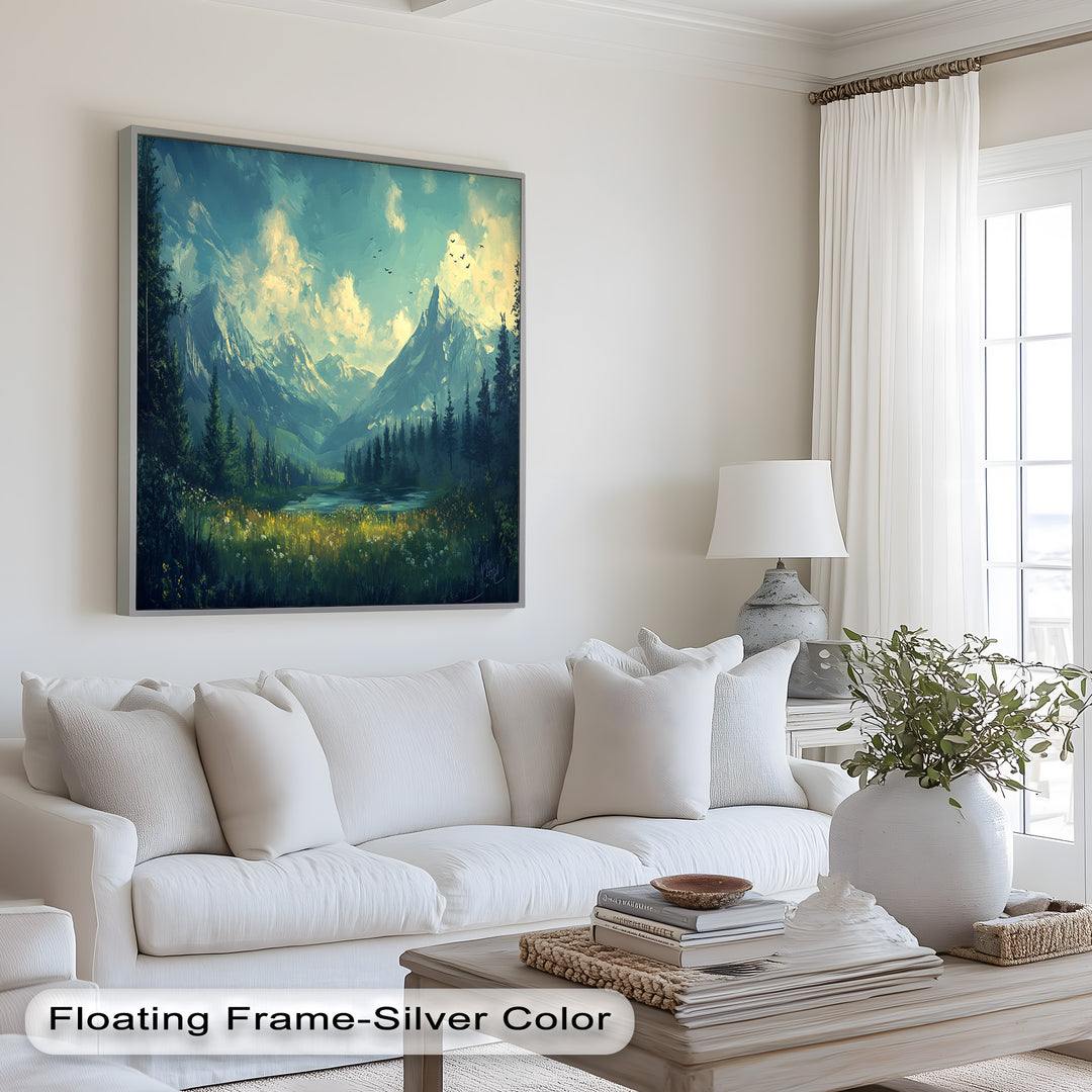 Mystic Mountain Solitude – Enchanting Landscape Oil Painting