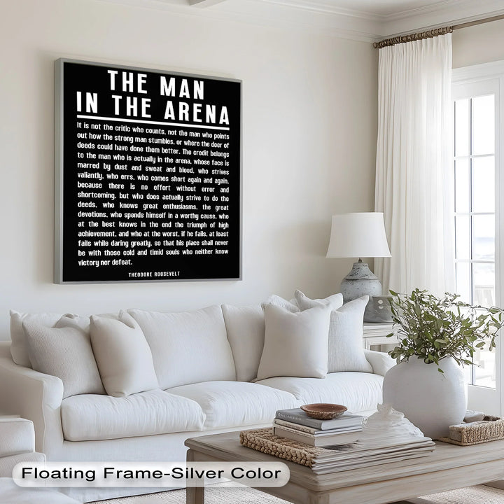 The Man in the Arena – Typography Oil Painting - MyPhotoStation