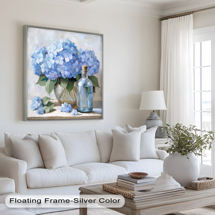 Blue Floral Still Life – Modern Oil Paintings