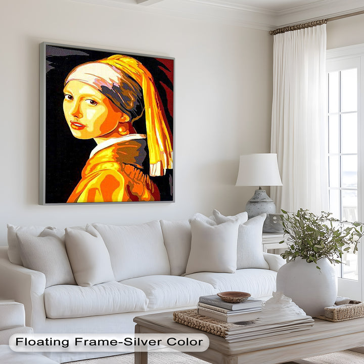 Modern Interpretation of Girl with a Pearl Earring - Renaissance Oil Painting
