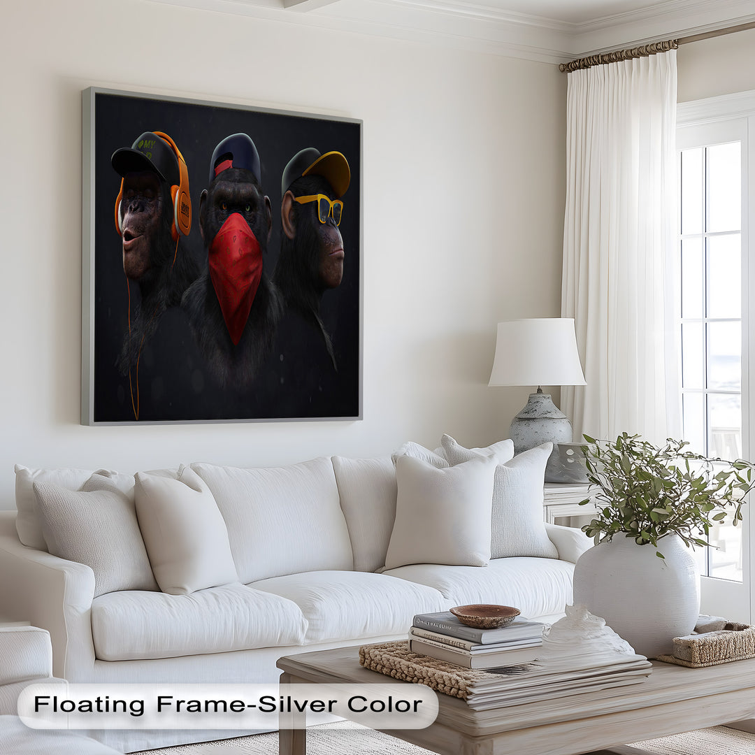 Urban Evolution – Streetwise Chimp Collective Banksy Oil Painting