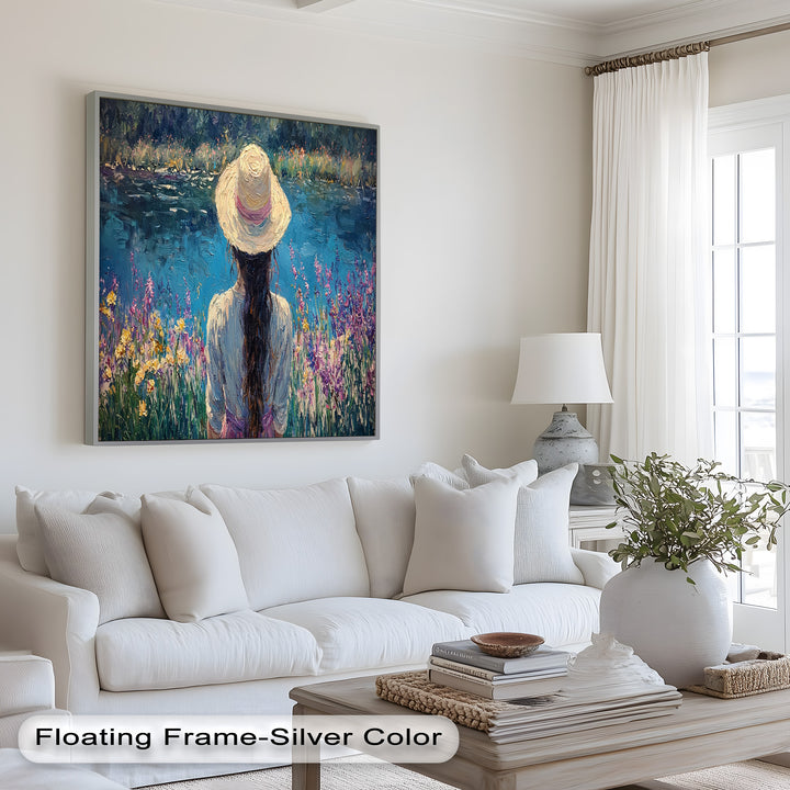 Girl by the Water – Impressionist Oil Painting
