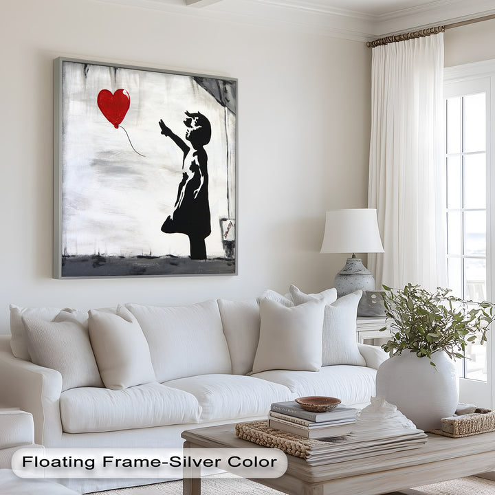 Girl with Heart Balloon – Banksy Oil Painting