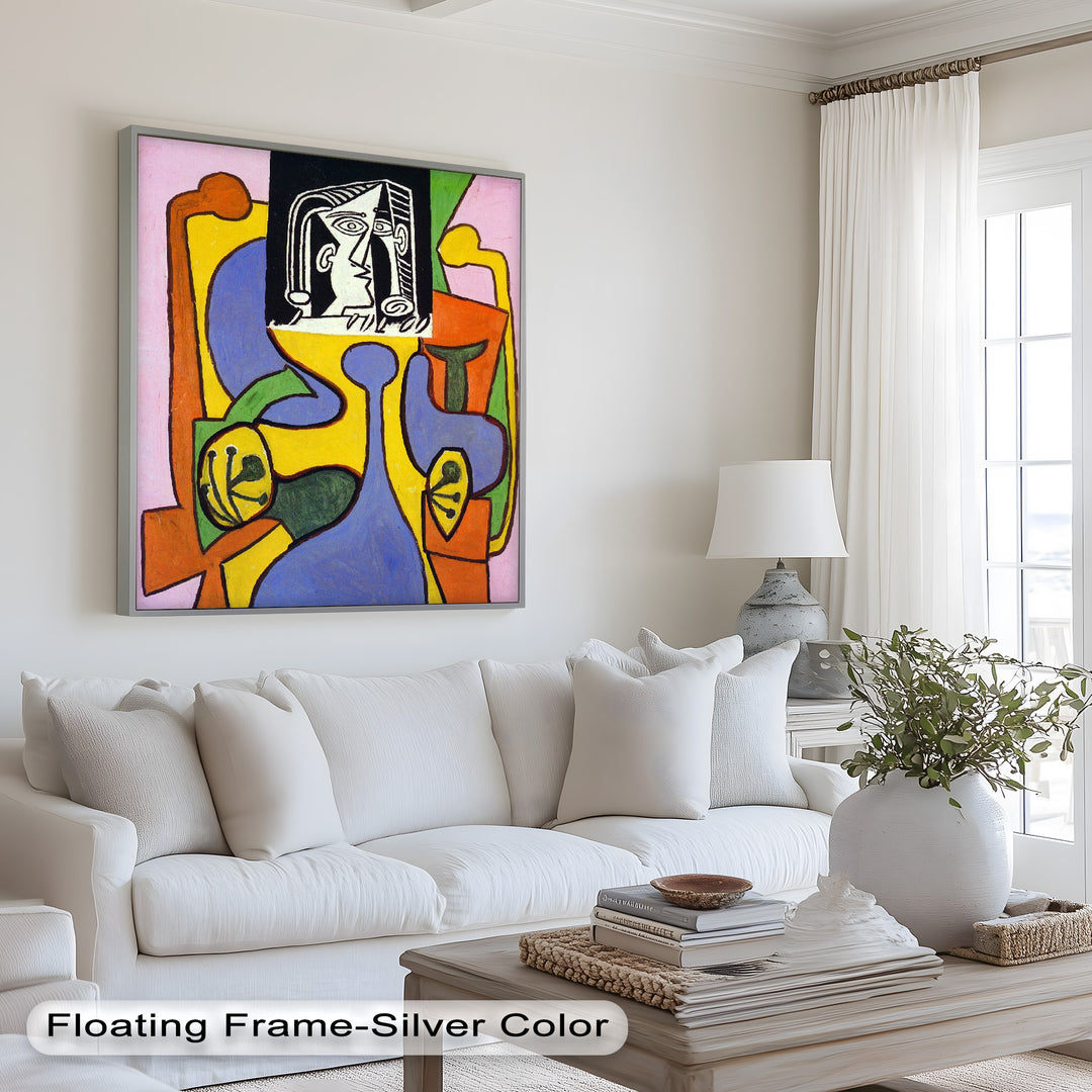 The Mask of Form – Bold Geometric Expression Picasso Oil Painting