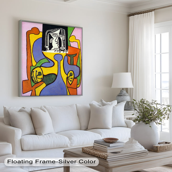 The Mask of Form – Bold Geometric Expression Picasso Oil Painting