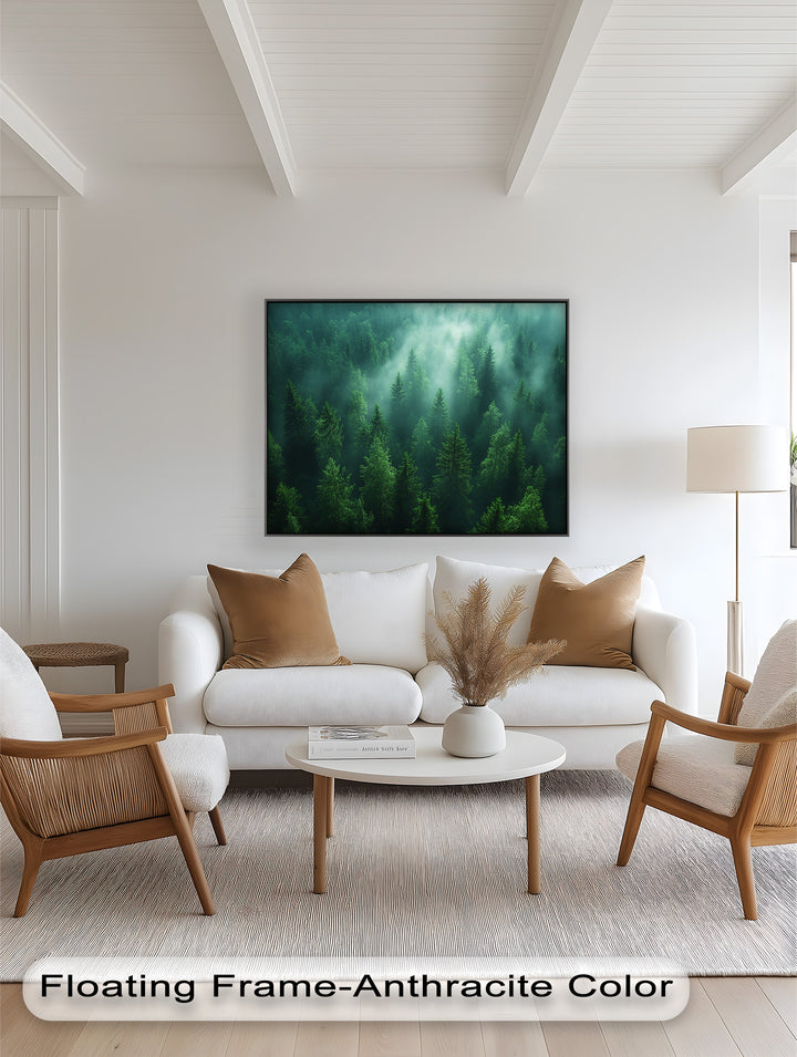 Misty Forest Landscape – Enchanting Nature Oil Painting