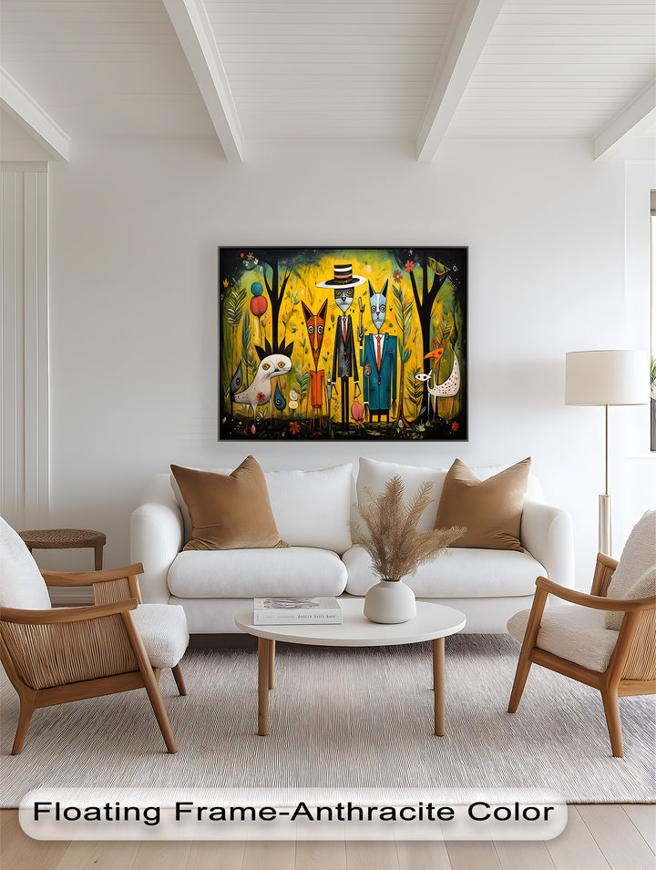 The Dandy Forest – Surreal Animal Portraits in Suits Picasso Oil Painting