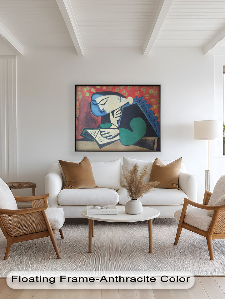 The Reader – Cubist Portrait of Quiet Focus Picasso Oil Painting