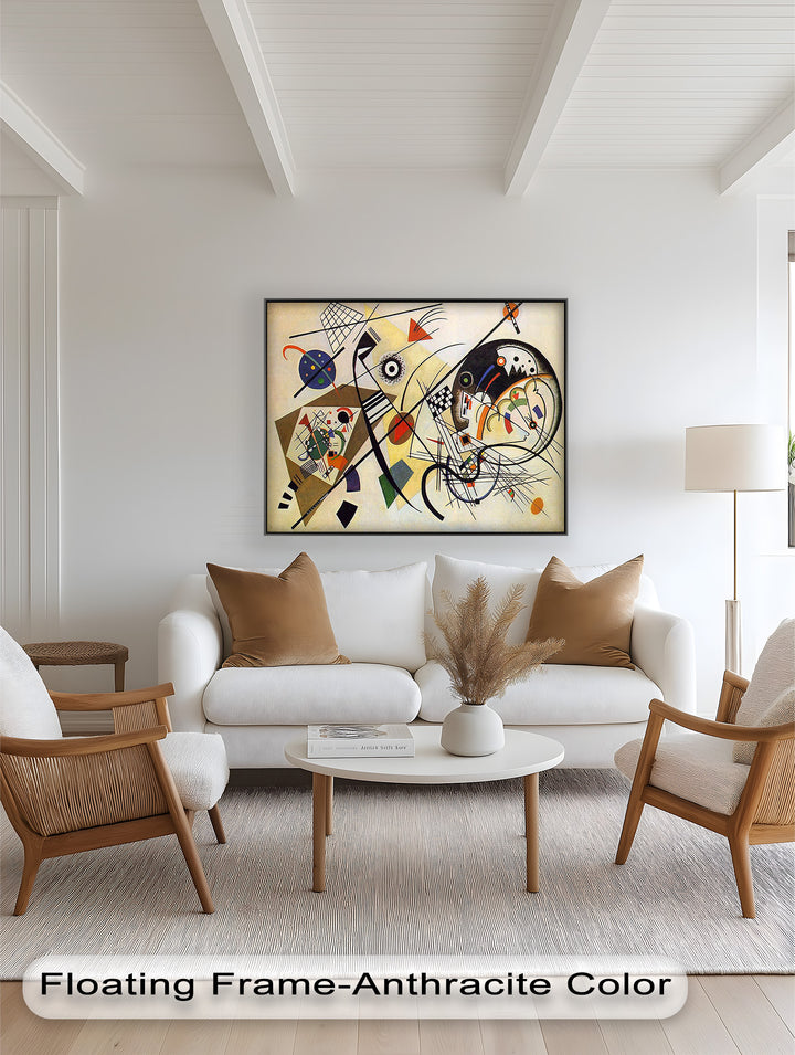 Kandinsky Komposition VIII – Abstraktes geometrisches Ölgemälde